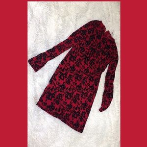 Red and black mini dress size Large worn once